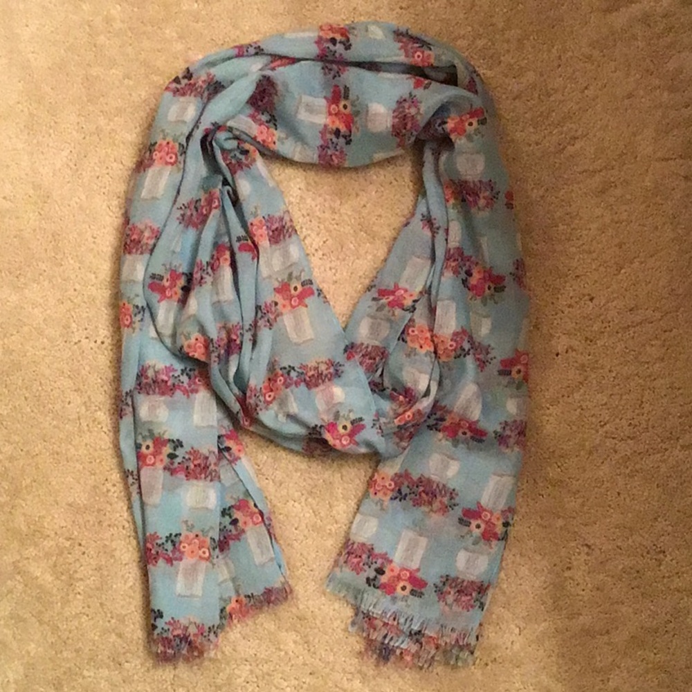 Robin egg blue Talbots scarf